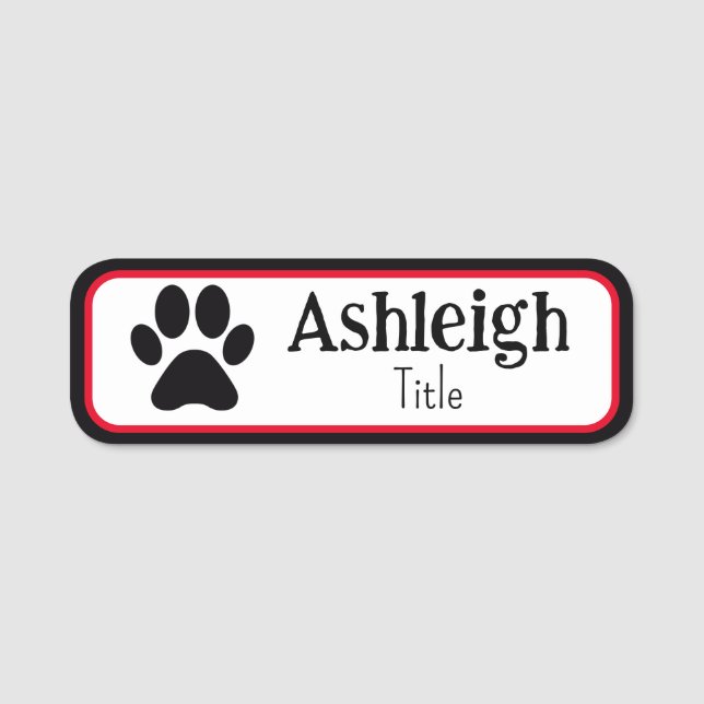 Pet Business Name Tag (Front)