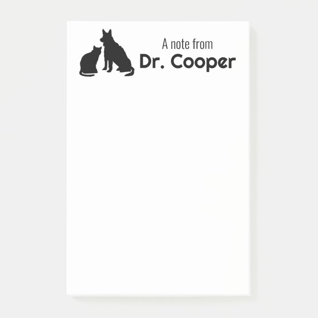 Pet Business Personalised Post-it Notes (Front)