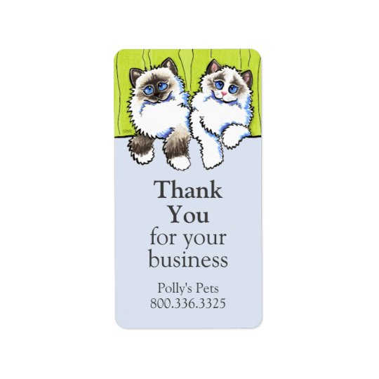 Pet Business Ragdoll Cats Off-Leash Art™ Address Label