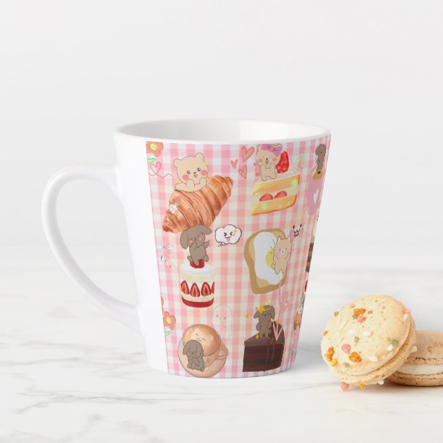 pet cafe latte mug (In Situ)