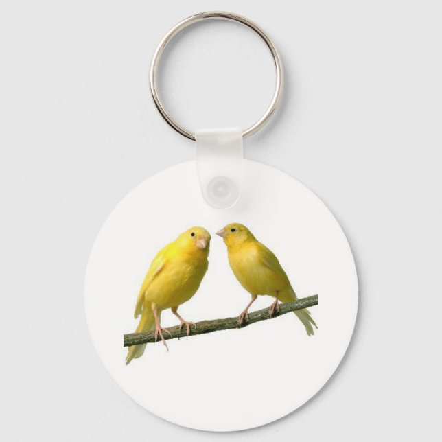 Pet Canary Bird Merchandise Key Ring (Front)