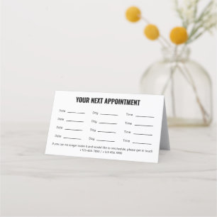Pet Care Appointment Card with Logo & Cute Animal 