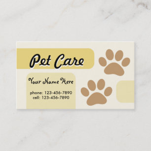 Pet Care Business Card