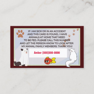 Pet Care Business Card