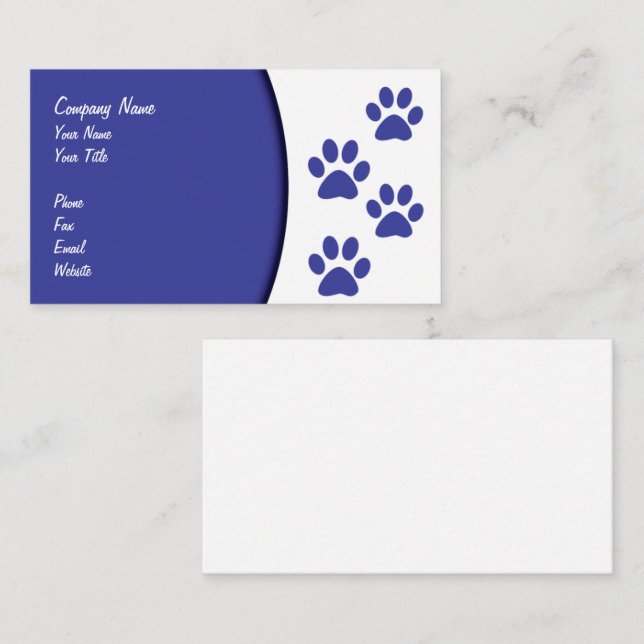 Pet Care Business Cards (Front/Back)