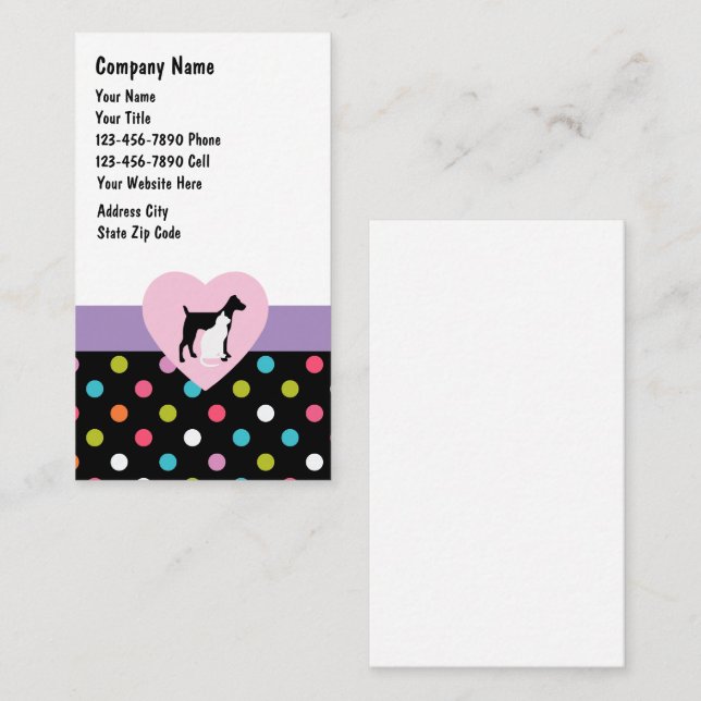 Pet Care Business Cards (Front/Back)