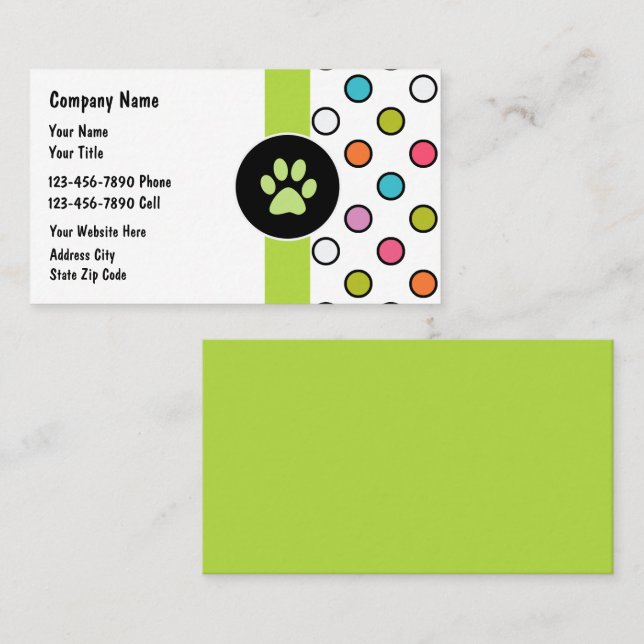 Pet Care Business Cards (Front/Back)