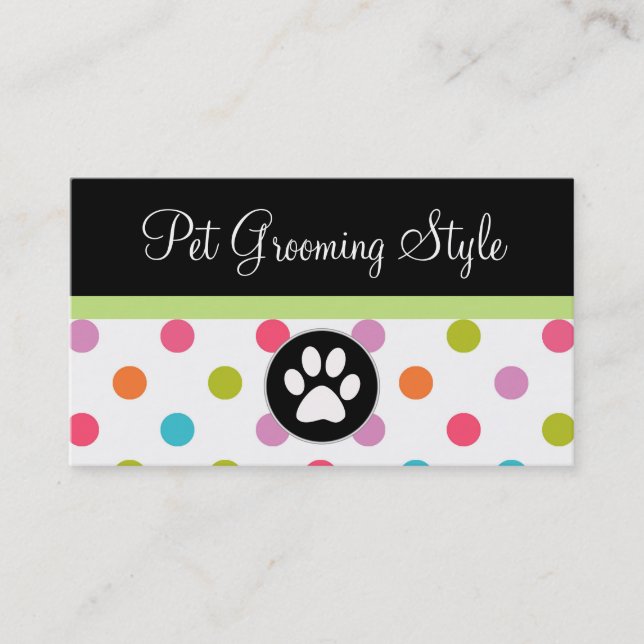 Pet Care Business Cards (Front)