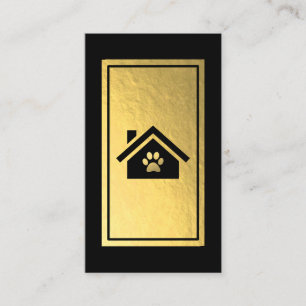 Pet Care Faux Gold Foil Business Card