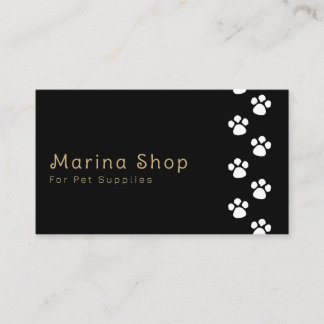 Pet Care Food Supplies Shop QR CODE Business Card
