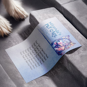 Pet Care Grooming Sitting Adorable Cartoon Dog Flyer