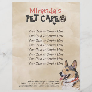 Pet Care Grooming Sitting Bathing Dog Beauty Salon Flyer