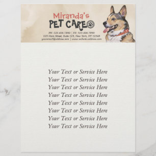 Pet Care Grooming Sitting Bathing Dog Beauty Salon Flyer