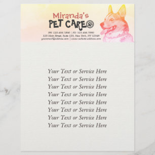 Pet Care Grooming Sitting Bathing Dog Beauty Salon Flyer