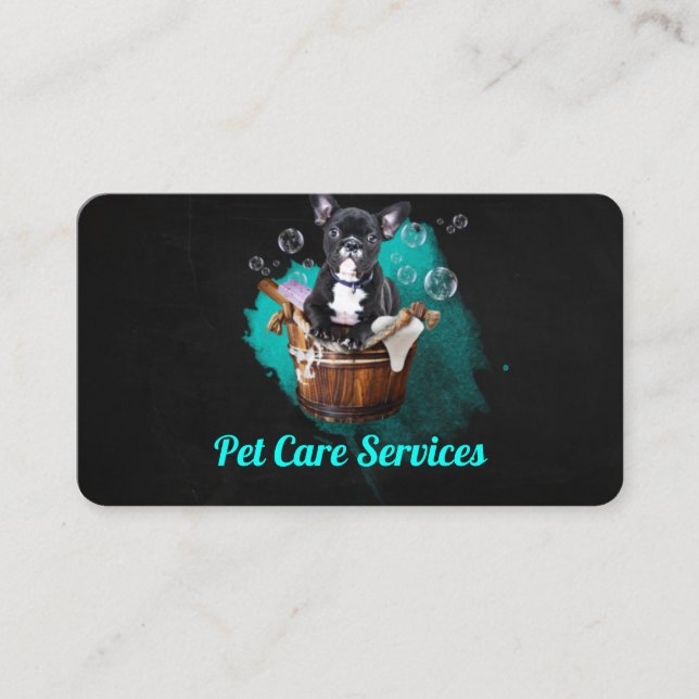 Pet Care Services / Pet Salon Business Card (Front)