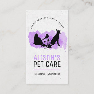 Pet Care Services / Sitting services / Pet shop  Business Card