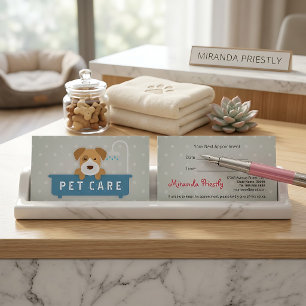 Pet Care Sitting Bathing and Grooming Beauty Salon Appointment Card