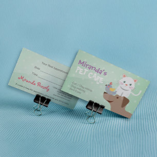 Pet Care Sitting Bathing and Grooming Beauty Salon Appointment Card