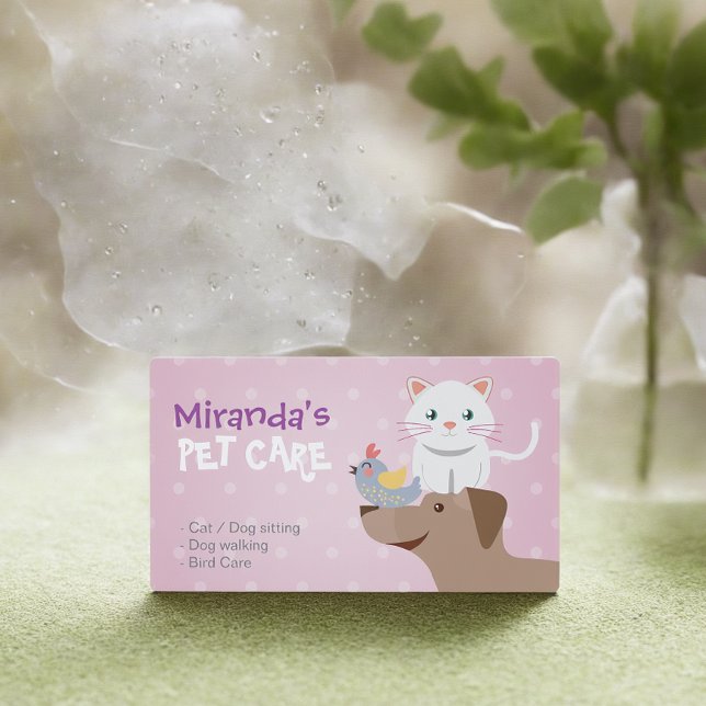 Pet Care Sitting Bathing and Grooming Beauty Salon Appointment Card (Creator Uploaded)