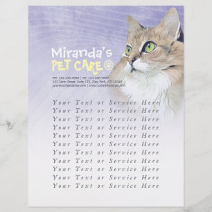 Pet Care Sitting Bathing Grooming Beauty Salon Cat Flyer