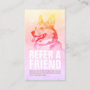 Pet Care Sitting Bathing & Grooming Referral Card