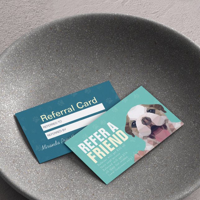 Pet Care Sitting Bathing & Grooming Referral Card (Creator Uploaded)
