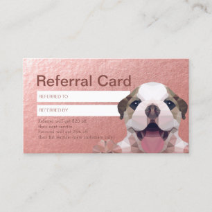 Pet Care Sitting Bathing & Grooming Referral Cards