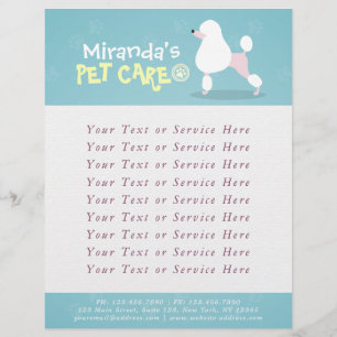 Pet Care Sitting Bathing Grooming Salon Food Shop Flyer
