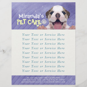 Pet Care Sitting Bathing Grooming Salon Food Shop  Flyer