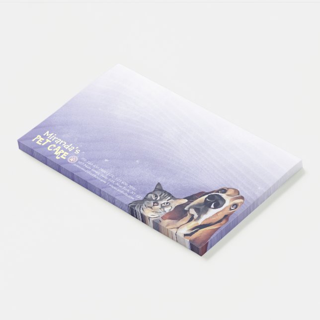 Pet Care Sitting Bathing Grooming Salon Food Shop  Post-it Notes (Angled)