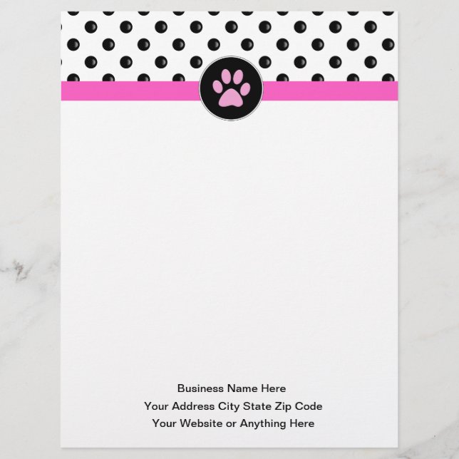 Pet Care Theme Trendy Letterhead (Front)