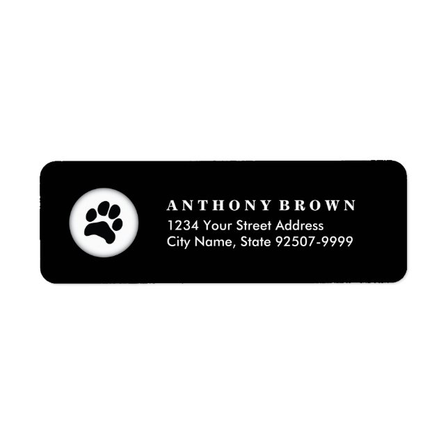 Pet Care Veterinarian Address Label Return Address Label (Front)