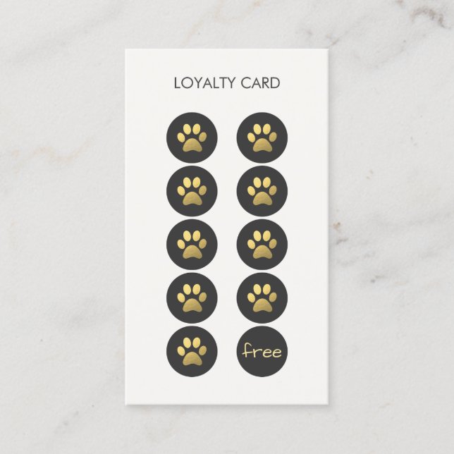 Pet Care Veterinarian Loyalty Punch Business Card (Front)