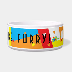 Pet CAT Bowl Large "Eat, Drink and be Furry"