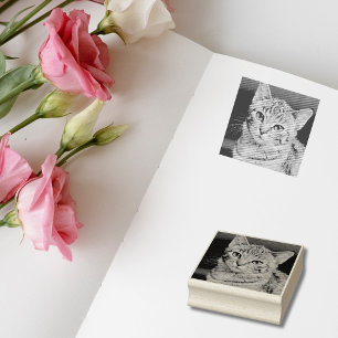 Pet Cat Dog Custom Photo Rubber Stamp