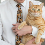 Pet Cat Dog Photo Personalise Custom Photo Tie<br><div class="desc">This design was created though digital art. It may be personalised in the area provided by changing the photo or adding words. Contact me at colorflowcreations@gmail.com if you with to have this design on another product. Purchase my original abstract acrylic painting for sale at www.etsy.com/shop/colorflowart. See more of my creations...</div>