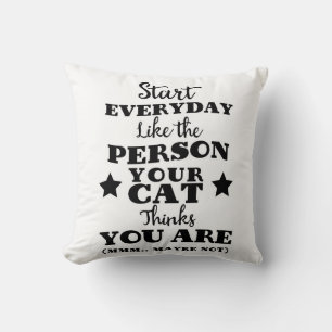 Pet Cat Funny Quote Cushion