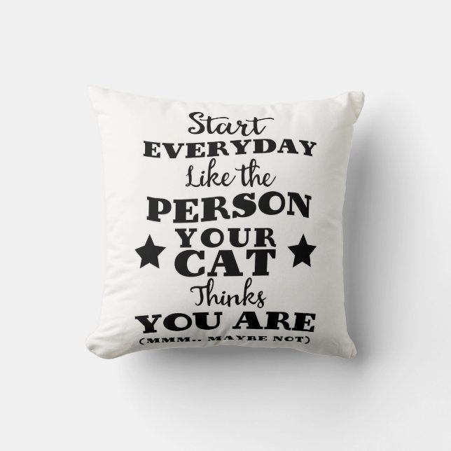 Pet Cat Funny Quote Cushion (Front)