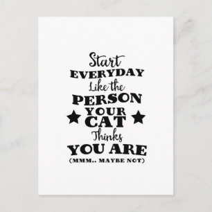 Pet Cat Funny Quote Postcard