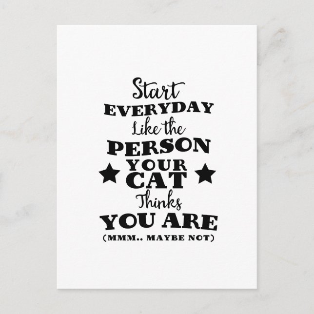 Pet Cat Funny Quote Postcard (Front)