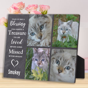 Pet Cat Memorial Gift- Pet Loss Sympathy Keepsake Plaque