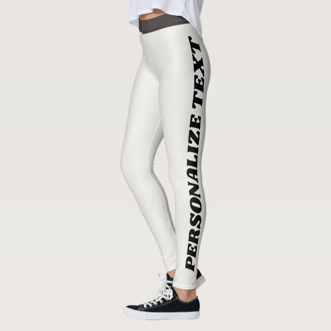 Pet Cat Mum Warm Neutral Deep Charcoal Custom Made Leggings (Left)