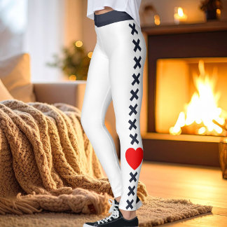Pet Cat Mum White Deep Navy Pattern Christmas Love Leggings