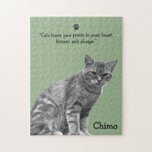 Pet  Cat Photo Image Personalised Template Jigsaw Puzzle