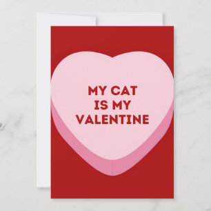 Pet cat Photo Valentines Day greeting card