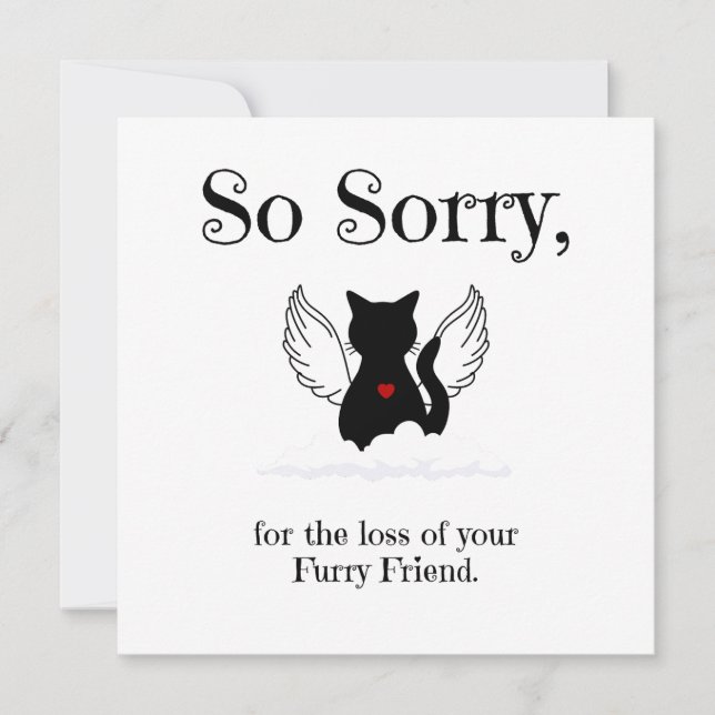 Pet Cat Sympathy Card (Front)