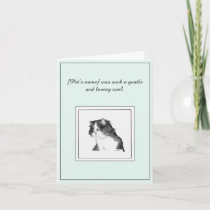 Pet Cat Sympathy Folded Greeting Card