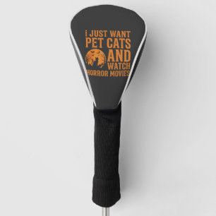 Pet Cats Horror Movies Halloween Design_1 Golf Head Cover