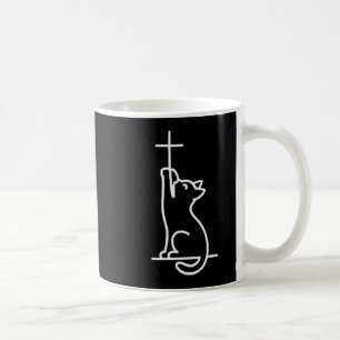 Pet Cats Love Jesus Be Happy Cat Coffee Mug
