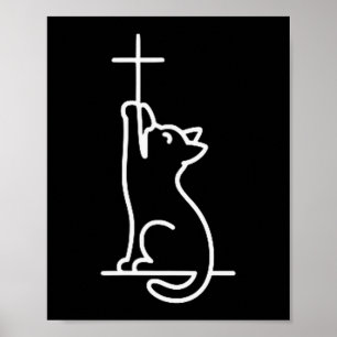 Pet Cats Love Jesus Be Happy Cat Poster